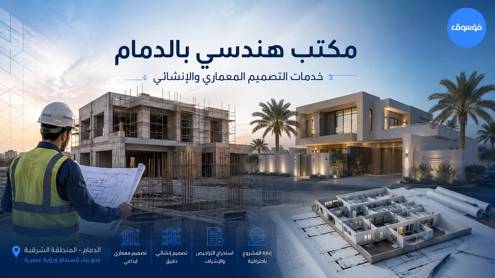 مكتب هندسي بالدمام: خدمات التصميم المعماري والإنشائي لمشروعك